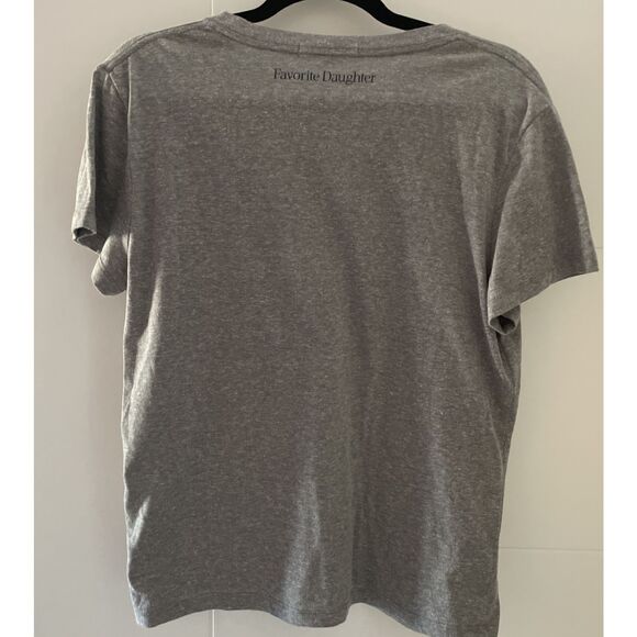 NEW $58 Favorite Daughter "Go Sports" Tee Shirt in Heather Grey/Navy Size Large - Picture 8 of 8